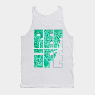 Recife, Pernambuco, Brazil City Map Typography - Watercolor Tank Top